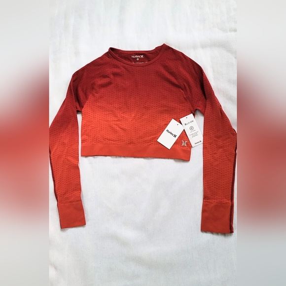 NWT! Seamless Workout/Yoga Hurley Long Sleeve Women's Fitness Crop Top Medium - Picture 14 of 16